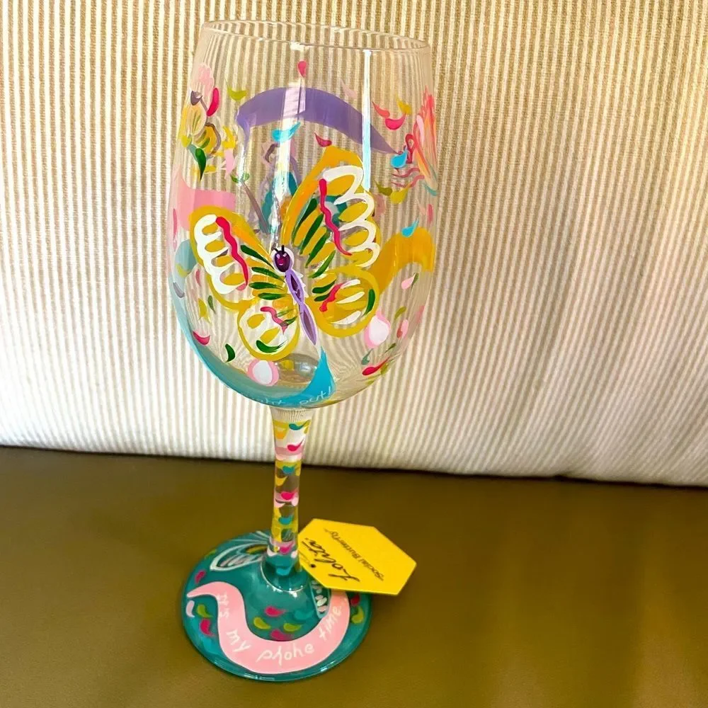 Lolita Love My Wine “Social Butterfly” Wine Glass